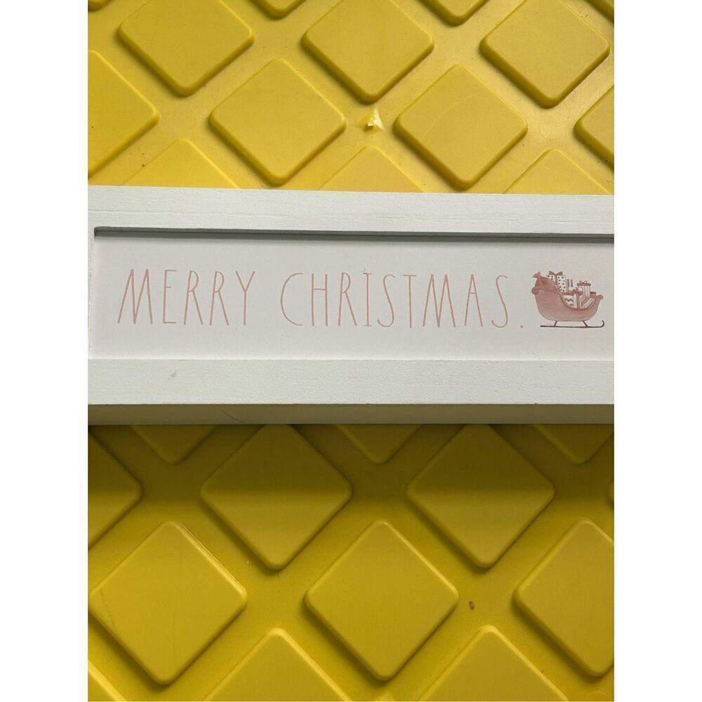 Rae Dunn Christmas Desk or Wall Plaque - "Merry Christmas" Decor